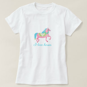 Ik hou van paarden Illustratie t-shirtcollectie T-shirt