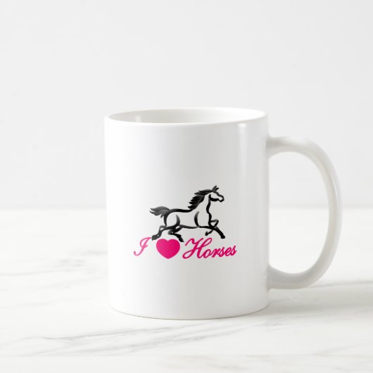Ik hou van paarden koffiemok (Rechts)