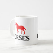 Ik hou van paarden koffiemok (Voorkant links)