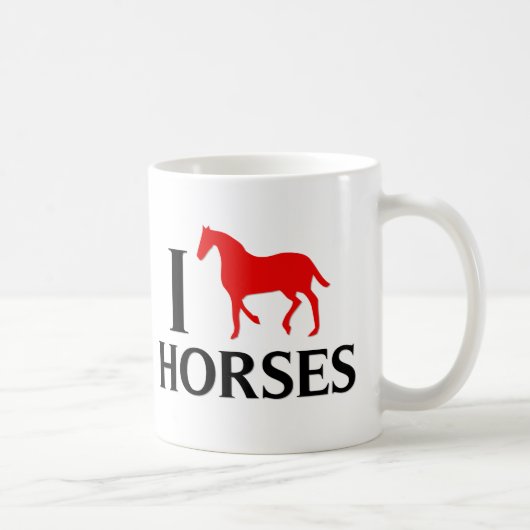 Ik hou van paarden koffiemok (Rechts)