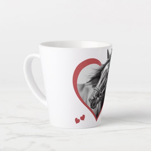 Ik hou van paarden latte mok (Linkerhoek)