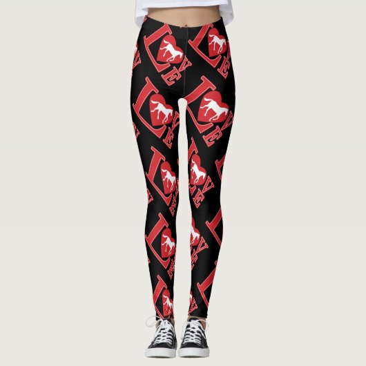 Ik hou van paarden. leggings (Voorkant)