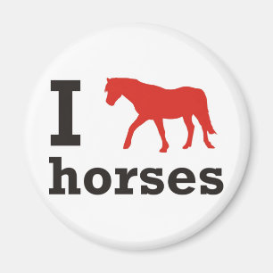 Ik hou van paarden magneet