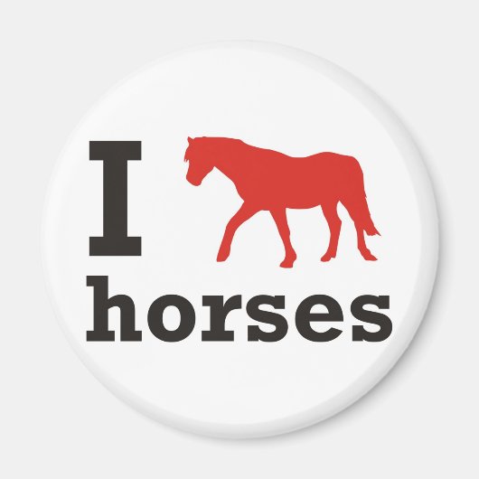 Ik hou van paarden magneet (Voorkant)