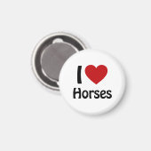 Ik hou van paarden magneet (Voorkant / Achterkant)