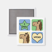 Ik hou van paarden magneet (Voorkant / Achterkant)