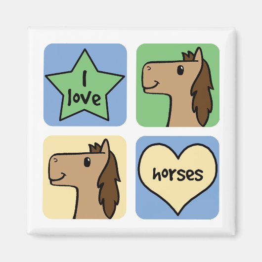 Ik hou van paarden magneet (Voorkant)