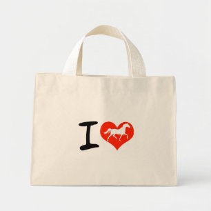 Ik hou van paarden mini tote bag