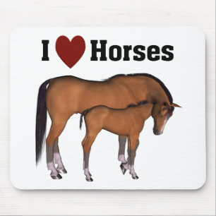 Ik hou van paarden Mousepad Muismat