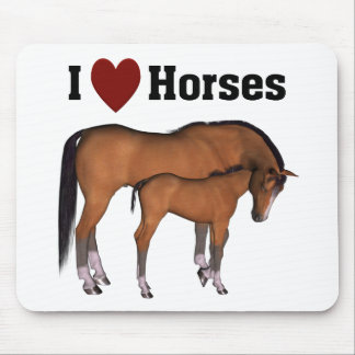 Ik hou van paarden Mousepad Muismat