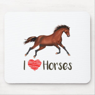 Ik hou van paarden paardrijden ruitersport cadeau  muismat