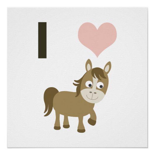 Ik hou van paarden perfect poster (Voorkant)