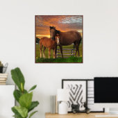Ik hou van paarden poster (Thuiskantoor)