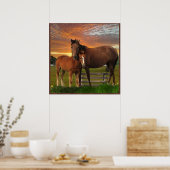 Ik hou van paarden poster (Keuken)