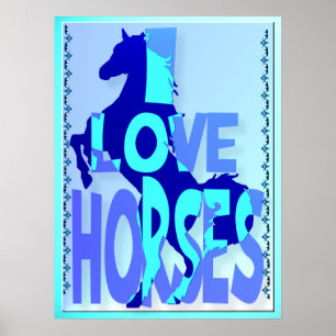 Ik hou van paarden poster