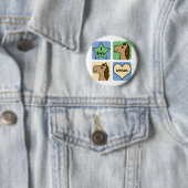 Ik hou van paarden ronde button 5,7 cm (In situ)