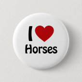 Ik hou van paarden ronde button 5,7 cm (Voorkant)