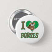 Ik hou van paarden ronde button 5,7 cm (Voorkant /achterkant)
