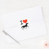 Ik hou van paarden ronde sticker (Envelop)