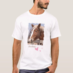 Ik hou van paarden roze harten  t-shirt