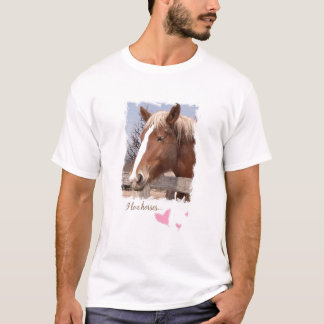 Ik hou van paarden roze harten  t-shirt