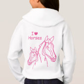 Ik hou van paarden schattige meidenkleding voor ki (Achterkant)