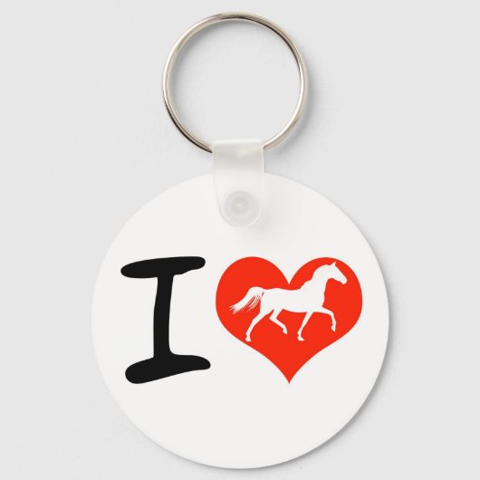 Ik hou van paarden sleutelhanger (Voorkant)