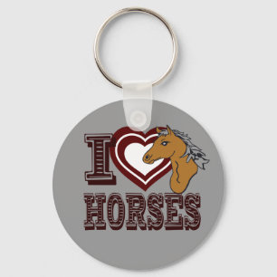 Ik hou van paarden sleutelhanger