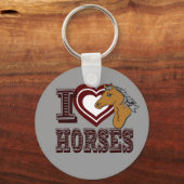 Ik hou van paarden sleutelhanger (Voorkant)