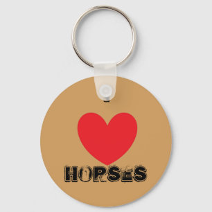 Ik hou van paarden sleutelhanger