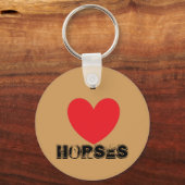 Ik hou van paarden sleutelhanger (Voorkant)