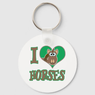 Ik hou van paarden sleutelhanger