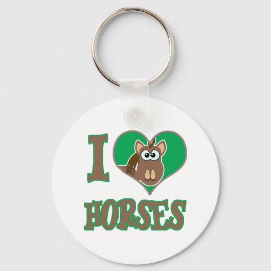 Ik hou van paarden sleutelhanger (Voorkant)