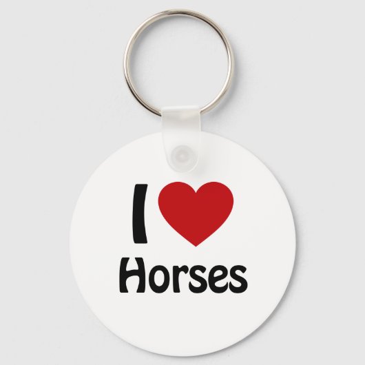 Ik hou van paarden sleutelhanger (Voorkant)
