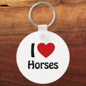 Ik hou van paarden sleutelhanger (Voorkant)