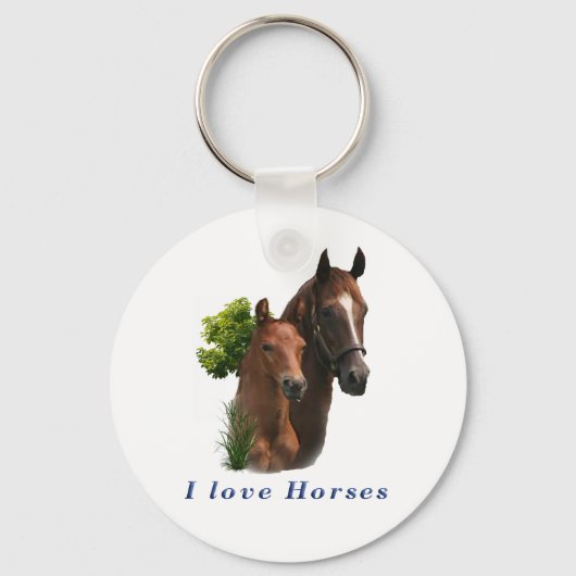 Ik hou van paarden sleutelhanger (Voorkant)