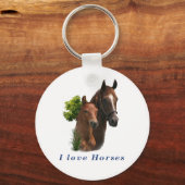 Ik hou van paarden sleutelhanger (Voorkant)