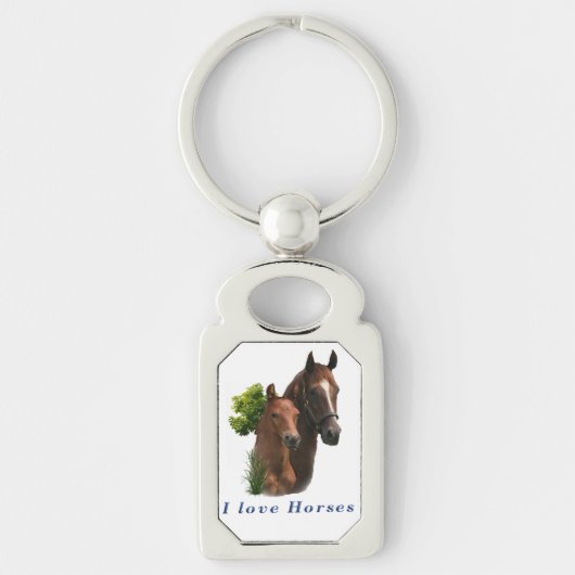 Ik hou van paarden sleutelhanger (Voorkant)