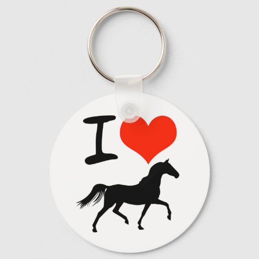 Ik hou van paarden sleutelhanger (Voorkant)