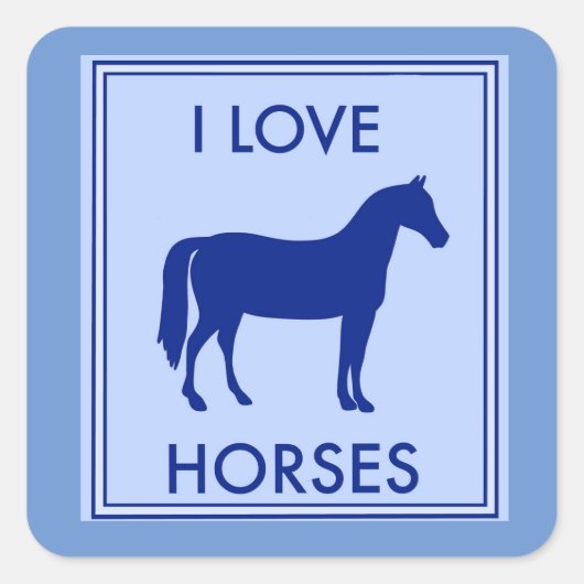 Ik hou van paarden Sticker (Voorkant)