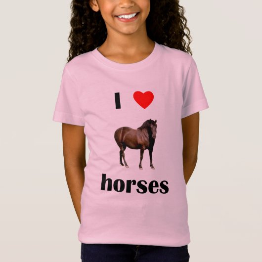 Ik hou van paarden t-shirt (Voorkant)