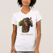 Ik hou van paarden T-Shirt (Voorkant)