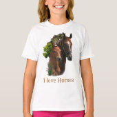 Ik hou van paarden t-shirt (Voorkant)