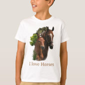 Ik hou van paarden t-shirt (Voorkant)