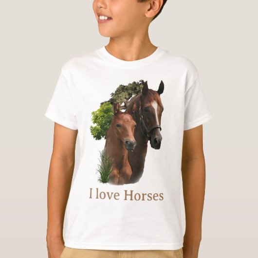 Ik hou van paarden t-shirt (Voorkant)