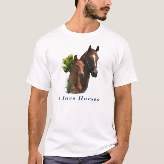 Ik hou van paarden t-shirt (Voorkant)
