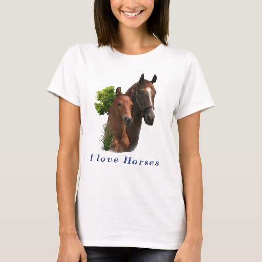 Ik hou van paarden t-shirt (Voorkant)