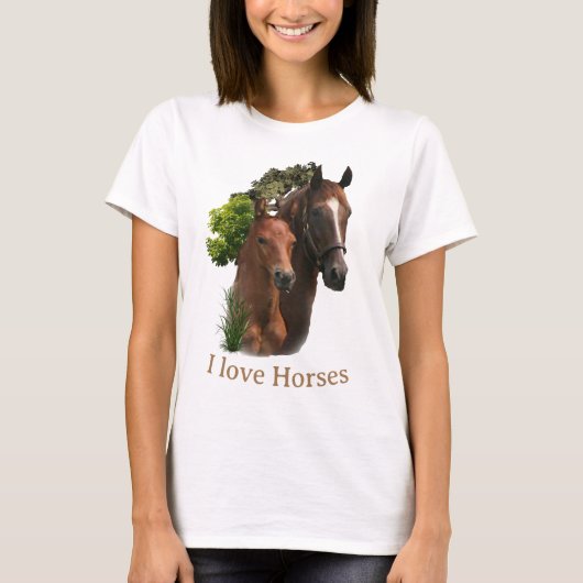 Ik hou van paarden T-Shirt (Voorkant)