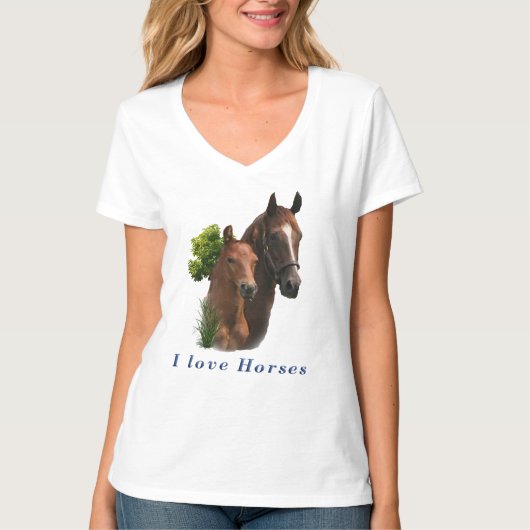 Ik hou van paarden t-shirt (Voorkant)