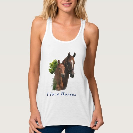 Ik hou van paarden t-shirts (Voorkant)